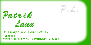 patrik laux business card